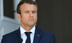 Emmanuel Macron à Varna, lors d'une visite en Bulgarie, le 25 août 2017
