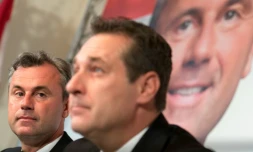 Norbert Hofer et Heinz Christian Strache le 24 mai 2016 à Vienne