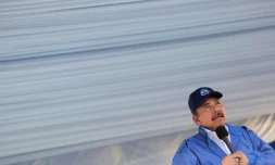 Le président du Nicaragua, Daniel Ortega, à Managua le 22 août 2018