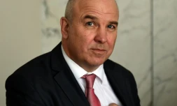 Le commissaire aux droits de l'Homme du Conseil de l'Europe, Nils Mui?nieks, le 12 février 2016 à Varsovie en Pologne