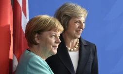 Angela Merkel et Theresa May Ă Berlin, le 20 juillet 2016