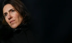 La tête de liste et eurodéputée Renaissance Valérie Hayer en déplacement à Chemere-Le-Roi, le 1er mars 2024