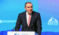 Le président islandais Gudni Johannesson à Saint-Pétersbourg en avril 2019