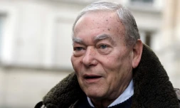 Le cinéaste français Yves Boisset lors d'une cérémonie en hommage à Georges Lautner le 5 décembre 2013 à Paris