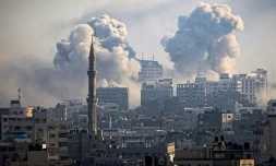 Bombardements israéliens sur la ville de Gaza, le 12 octobre 2023