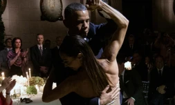 Le président Barack Obama avec une danseuse de tango le 23 mars 2016 à Buenos Aires