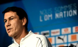 L'entraßneur de Marseille, Rudi Garcia, en conférence de presse au stade Robert-Louis Dreyfus, le 23 janvier 2019
