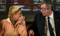 Le couple Patrick et Isabelle Balkany, à Levallois-Perret, le 15 avril 2019