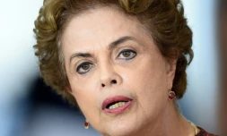 La présidente brésilienne Dilma Rousseff à Brasilia, le 16 mars 2016
