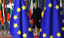 La PremiÚre ministre britannique Theresa May au sommet européen le 14 décembre 2017 à Bruxelles