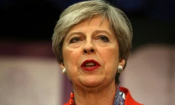 La Première ministre britannique Theresa May s'exprime sur le légilsatives le 9 juin 2017 à Maidenhead