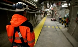 Dans une galerie du centre industriel de stockage géologique (Cigéo) à Bure dans la Meuse, le 16 avril 2018
