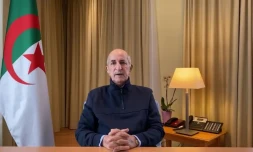 Capture d'écran d'une vidéo montrant le président algérien Abdelmadjid Tebboune, publiée sur son compte Twitter le 13 décembre 2020