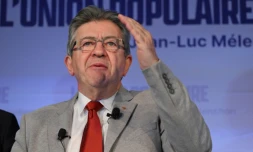 Jean-Luc Mélenchon le 10 avril 2022 à Paris