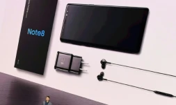 Présentation du nouveau smartphone grand-écran Galaxy Note 8, le 23 août 2017 à New York