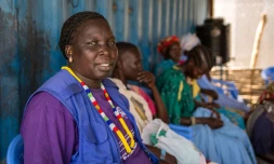 Ayak, 44 ans, l'une des déplacées du camp de Malakal, au Sud Soudan, qui a essayé de se suicider. Photo prise le 13 mars 2018