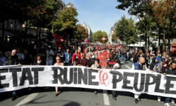 Des manifestants défilent contre la réforme du code du Travail, à Paris, le 21 septembre 2017