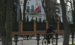 L'ambassade de Chine à Kiev, en Ukraine, le 8 avril 2025
