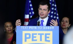 Le candidat démocrate Pete Buttigieg, le 22 février 2020 à Las Vegas, dans le Nevada