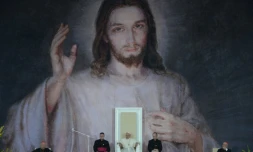 Le pape François pendant la cérémonie d'ouverture des JMJ à Cracovie le 28 juillet 2016