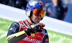 Alexis Pinturault lors du slalom géant de Kranjska Gora, en Slovénie, le 7 mars 2026