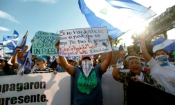Manifestations contre le pouvoir à Managua au Nicaragua, le 18 mai 2018