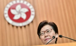 La cheffe de l'exécutif hongkongais Carrie Lam, lors d'une conférence de presse, le 3 septembre 2019 à Hong Kong