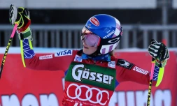 L'Américaine Mikaela Shiffrin lors du slalom de Lienz en Autriche le 29 décembre 2017