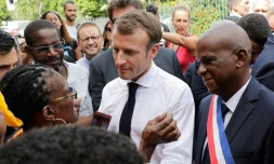 Emmanuel Macron à Saint Pierre en Martinique, le 27 septembre 
2018