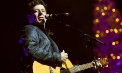 Le chanteur Patrick Bruel lors d'un concert à Valenciennes le 20 décembre 2019