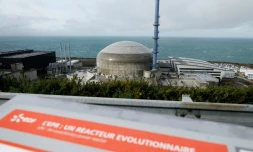 Vue générale du chantier de construction de la centrale nucléaire de type EPR à Flamanville, dans la Manche, le 16 novembre 2016