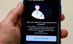 Un écran de mobile, le 27 mai 2020 avec l'application StopCovid mise en place par le gouvernement français