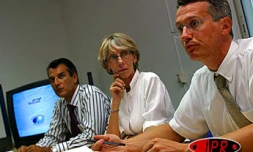 Lors de la présentation des émissions dans les locaux de Télé Réunion