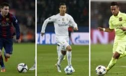 Photomontage de Lionel Messi, Cristiano Ronaldo et Neymar Da Silva