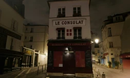 Le quartier de Montmartre à Paris, désert à cause du couvre-feu imposé par les autorités, le 23 octobre 2020