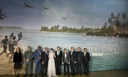 L'équipe du film le 13 décembre 2016 à Londres