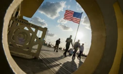 Les planches de Deauville avant l'ouverture du festival du film américain, le 5 septembre 2019