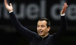 L'entraßneur de Rennes, Julien Stéphan, à l'issue du match de Ligue 1 à domicile face à Nßmes, le 23 février 2020