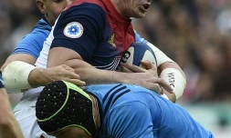 Le N.8 du XV de France Louis Picamoles lors de la rencontre d'ouverture du Tournoi des six nations face à l'Italie, le 6 février 2016 au Stade de France
