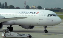 Un avion d'Air France sur le tarmac de l'aéroport Marseill-Provence le 5 octobre 2015 à Marignane