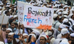 Manifestation contre la France à Dacca, le 2 novembre 2020