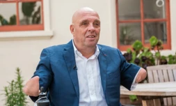 L'athlète français Philippe Croizon, le 13 septembre 2021 au Lycée français de San Francisco