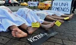 Manifestation à la mémoire des victimes de féminicides à Panama, le 25 novembre 2019
