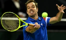 Richard Gasquet lors du match l'opposant à Taro Daniel le 3 février 2017 à Tokyo