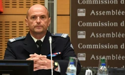 Pierre Leleu,le commandant de l'unité de CRS déployée le 1er mai place de la Contrescarpe, auditionné devant la commission des Lois du Sénat le 27 juillet 2018