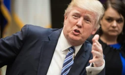 Le président Donald Trump lors d'une réunion à la Maison Blanche le 13 mars 2017 à Washington