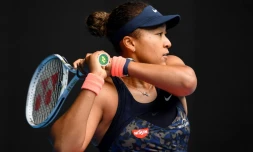 La Japonaise Naomi Osaka pendant son match contre la Russe Anastasia Pavlyuchenkova à Melbourne, le 8 février 2021