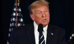 Le président Trump lors d'une conférence presse à Bedminster (New Jersey), le 7 août 2020