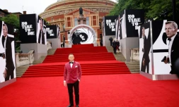 L'acteur Daniel Craig arrive au Royal Albert Hall de Londres pour l'avant-première de "Mourir peut attendre", le dernier James Bond, le 28 septembre 2021