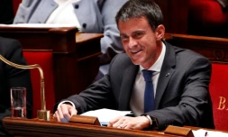 Le Premier ministre Manuel Valls à l'Assemblée Nationale à Paris, le 3 mai 2016